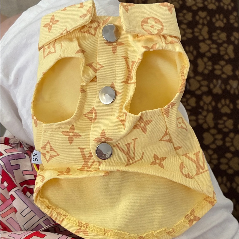 Yellow Designer Dog Vest